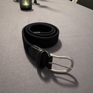 Anderson’s Woven Stretch Belt Navy Men Size 34 ( NEW )